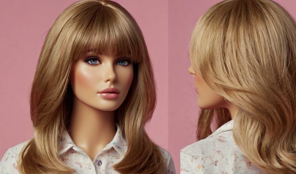 Barbie Layered Hair with Curtain Bangs