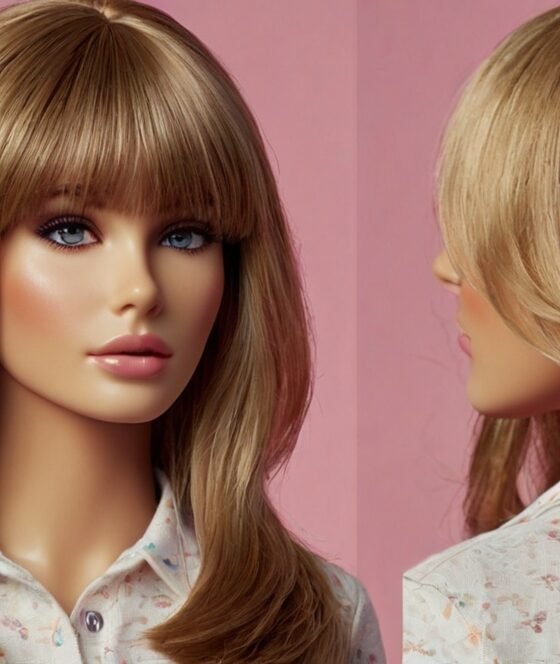 Barbie Layered Hair with Curtain Bangs