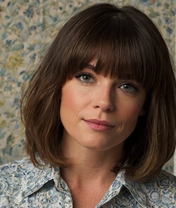 Bob with Curtain Bangs