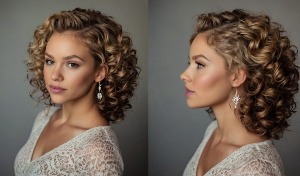 Curly Hair Christmas Hairstyles for Ladies