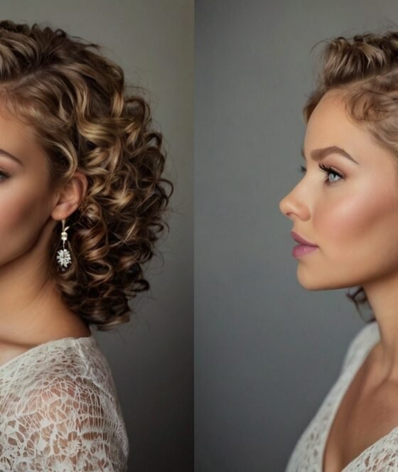 Curly Hair Christmas Hairstyles for Ladies